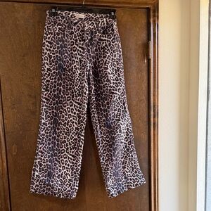 PacSun Leopard Print Flare Jeans
